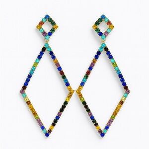 ⚜️ Multicolor Gemstone Drop Earrings